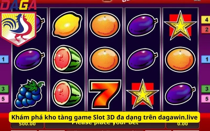 Khám phá kho tàng game Slot 3D đa dạng trên dagawin.live